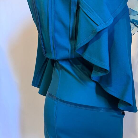 NWT Nue by Shani Blue Flutter Sleeve Midi Sundress formal cocktail dress - Picture 12 of 14